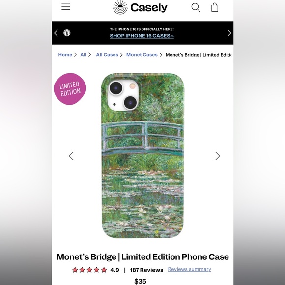 NEW! Monet x Casely iPhone 13 Case - Picture 2 of 6